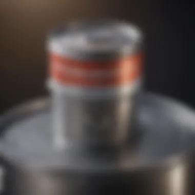 Pressure Canner Lid: Safety Features and Design Detailed view of the pressure canner lid showcasing the safety features