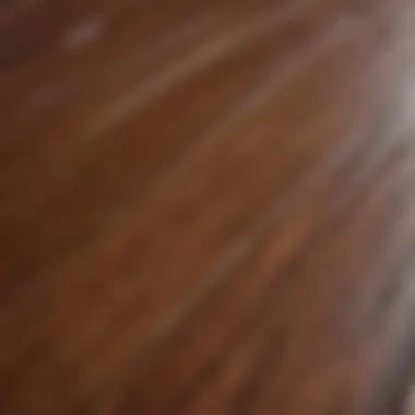 The Art of a Refined Lacquer Finish Close-up of a wood surface with a refined lacquer finish