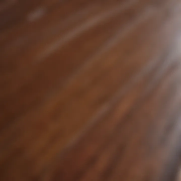 The Art of a Refined Lacquer Finish Close-up of a wood surface with a refined lacquer finish