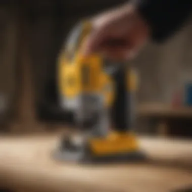 Precision Cutting Precision cutting capability of DeWalt battery jigsaw