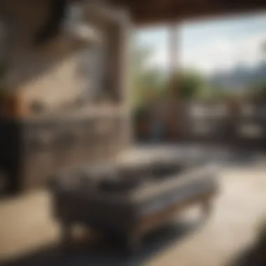 Outdoor Area Featuring the Double Burner Stove A beautifully set outdoor area featuring the double burner stove