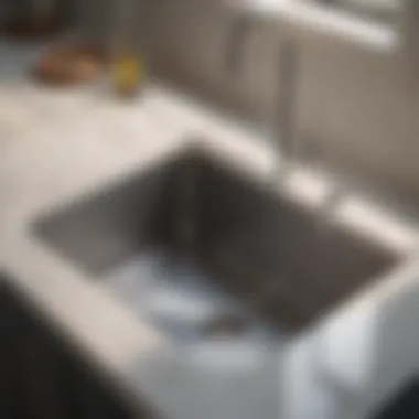 Close-up view of Emerson sink disposal system showcasing its sleek design