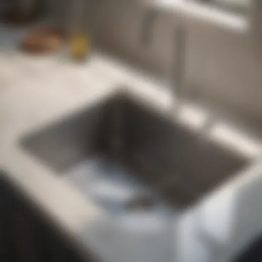 Close-up view of Emerson sink disposal system showcasing its sleek design