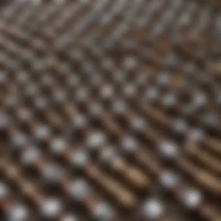 Diverse types of framing nails displayed together