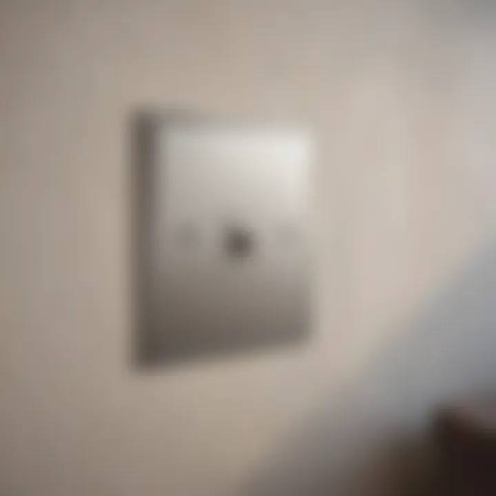 Elegant installation of a 3 gang decora switch plate enhancing room decor