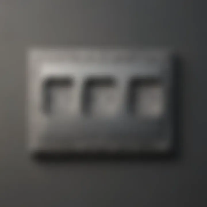 Close-up view of materials used in 3 gang decora switch plates showcasing texture