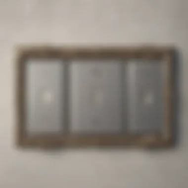 Stylish arrangement of different 3 gang decora switch plates in various styles