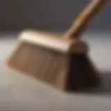 Detailed view of an extra large angle broom showcasing its bristle design