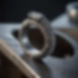 Close-up of galvanized ring shank nail showcasing its unique design