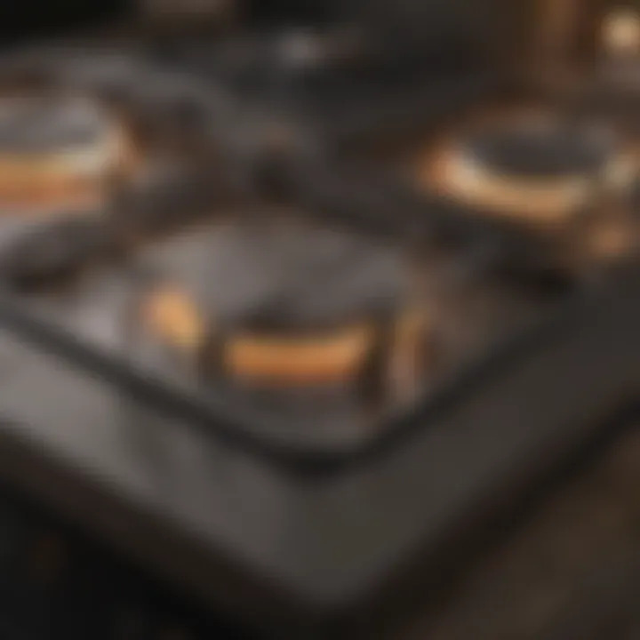 Elegant gas stove top insert showcasing modern design