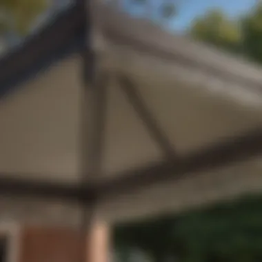 Close-Up of Gazebo Canopy Repair Tape Application