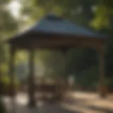 Repairing Gazebo Canopy with Tape