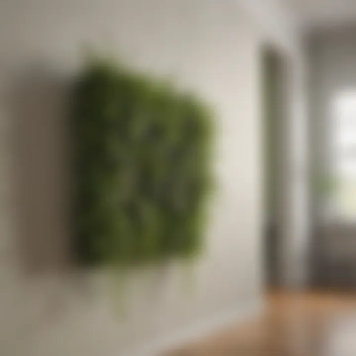 Green Wall Anchors in Residential Applications Illustration showing green wall anchors in a residential setting