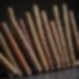 Close-up view of a Guardsman filler stick showcasing its texture and color range.