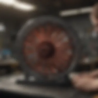 Assembly Process Diagram Detailed diagram illustrating fan blade assembly process