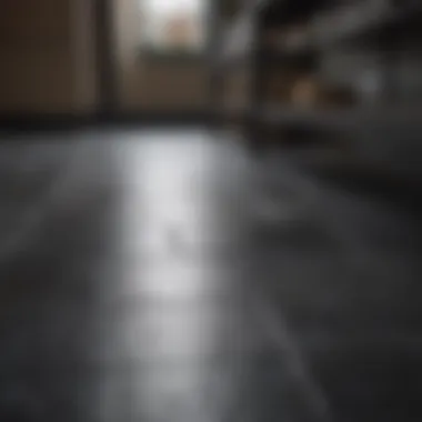 Maintenance of black stick-on floor tiles