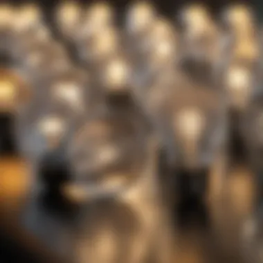 An array of various LED light bulbs showcasing different designs and technologies