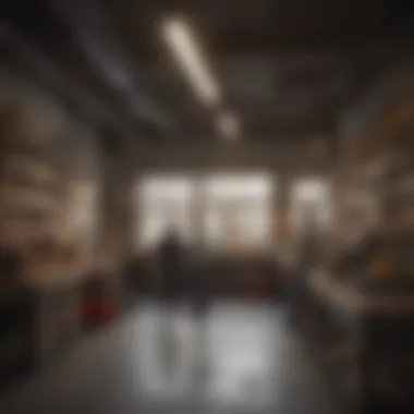 A busy hardware store with customers engaged in various DIY projects.