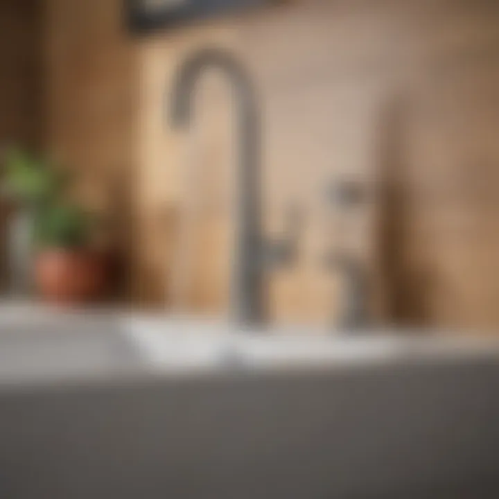 Close-up of advanced technology in Moen faucet for ease of use