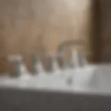Modern Moen center set faucet showcasing sleek design and finish