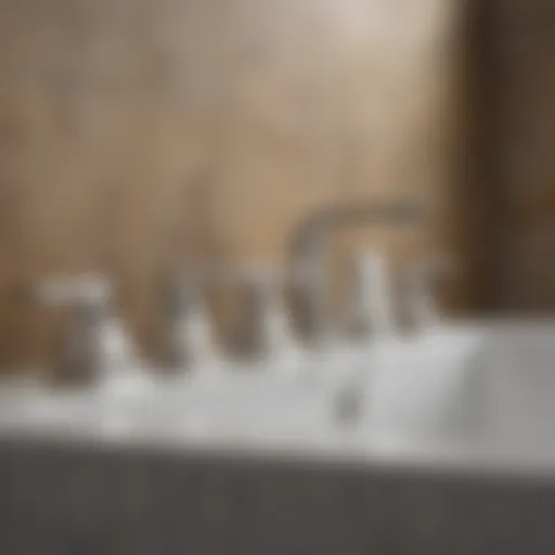 Modern Moen center set faucet showcasing sleek design and finish