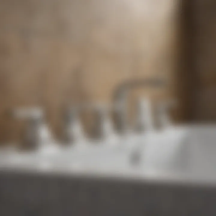 Modern Moen center set faucet showcasing sleek design and finish