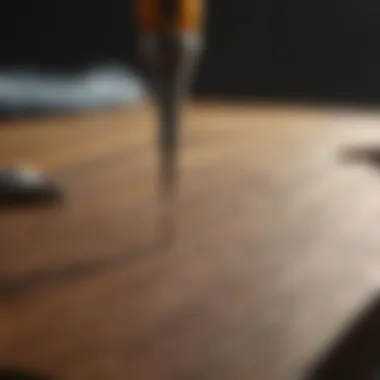 Screwdriver Set in Action A professional using a screwdriver bit set in a construction setting