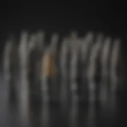 Close-up of premium screwdriver bits arranged neatly