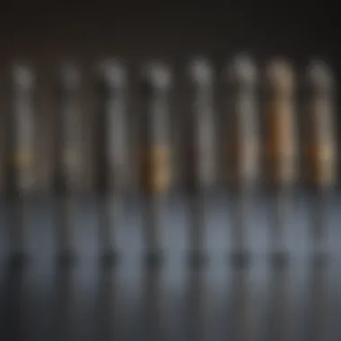 Diverse Screwdriver Bit Types A variety of screwdriver bit types displayed on a workbench
