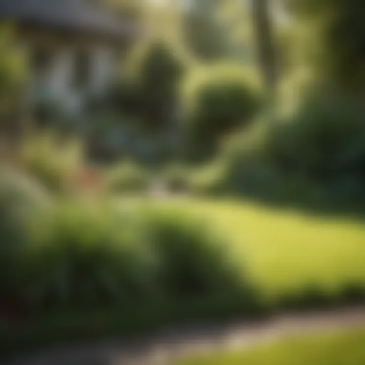 Healthy Patch Master Grass in a Garden Setting Healthy Patch Master Grass in a well-maintained garden setting