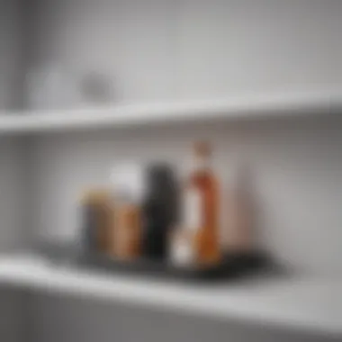 Modern Minimalist Shelf Support Sleek and modern plastic cabinet shelf support for minimalist interiors