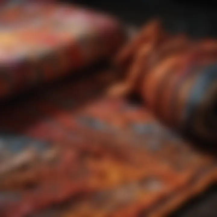 A creative textile art piece made with Rit Powder Dye