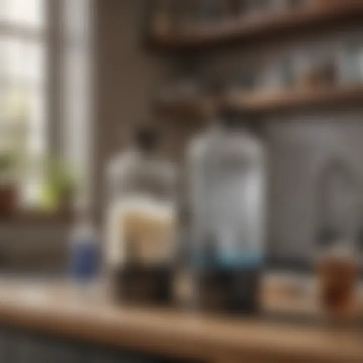 Visual comparison of ceramic versus plastic water dispensers in an infographic style