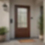 A sleek remote screen door opener installed on a modern door frame