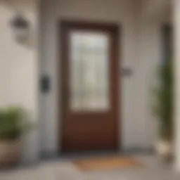 A sleek remote screen door opener installed on a modern door frame