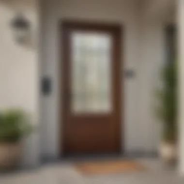 Sleek Installation of Remote Screen Door Opener A sleek remote screen door opener installed on a modern door frame