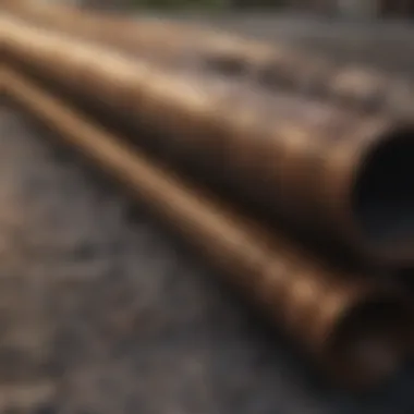 Demonstration of proper drainage pipe installation Installation of drainage pipes