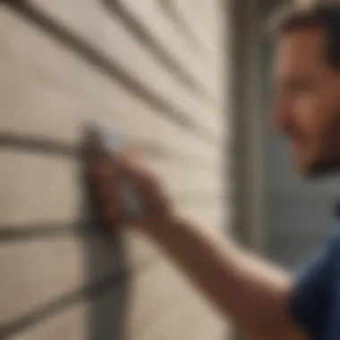 An expert demonstrating caulk maintenance techniques