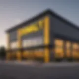 Exterior view of Dewalt Store highlighting its modern architecture