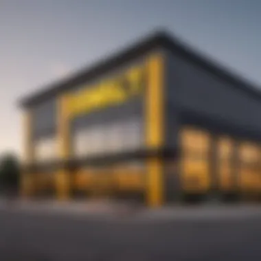 Exterior view of Dewalt Store highlighting its modern architecture