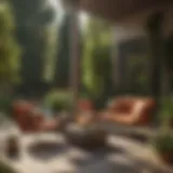 Elegant patio furniture arrangement showcasing a modern design