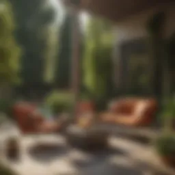 Elegant patio furniture arrangement showcasing a modern design