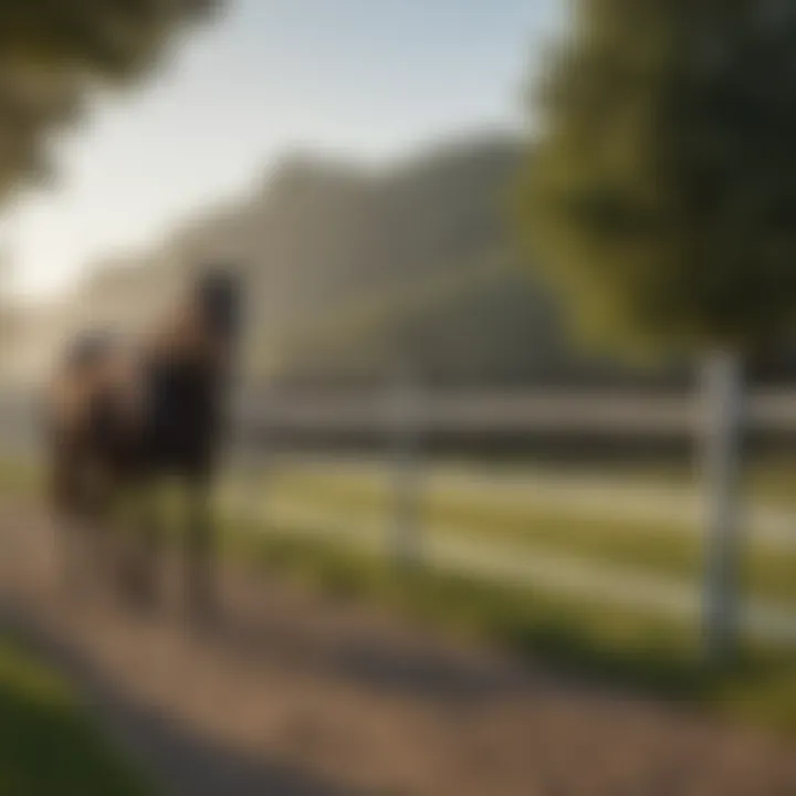 Illustration of horses safely grazing near black non-climb horse fencing