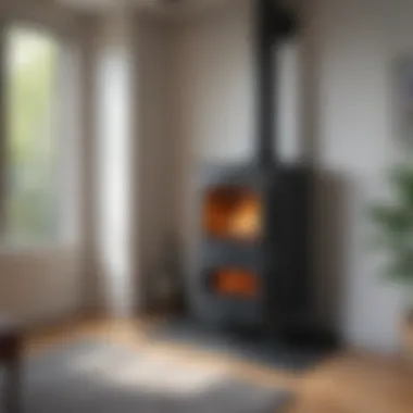 Installation of a pellet stove in a home