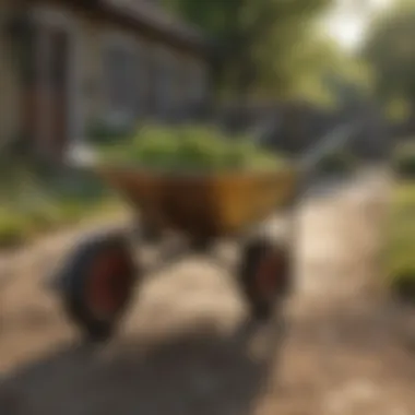 Historical evolution of wheelbarrow designs showcased through various models