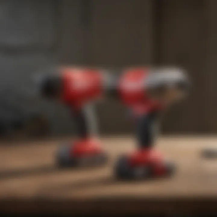 Comparison chart of Milwaukee cordless wrench specifications against competitor models