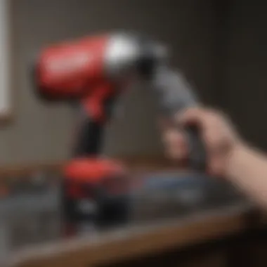 User Feedback on Milwaukee Cordless Wrench User feedback and reviews displayed on a digital screen, highlighting customer satisfaction