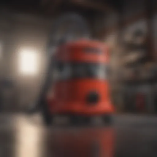 Innovative design of a workshop vacuum showcasing advanced features.