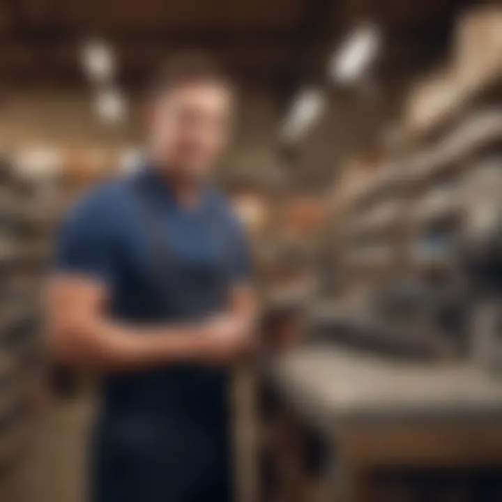 Customers engaging with knowledgeable staff at a local hardware store