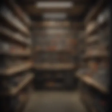 A well-stocked hardware store aisle showcasing various tools and supplies